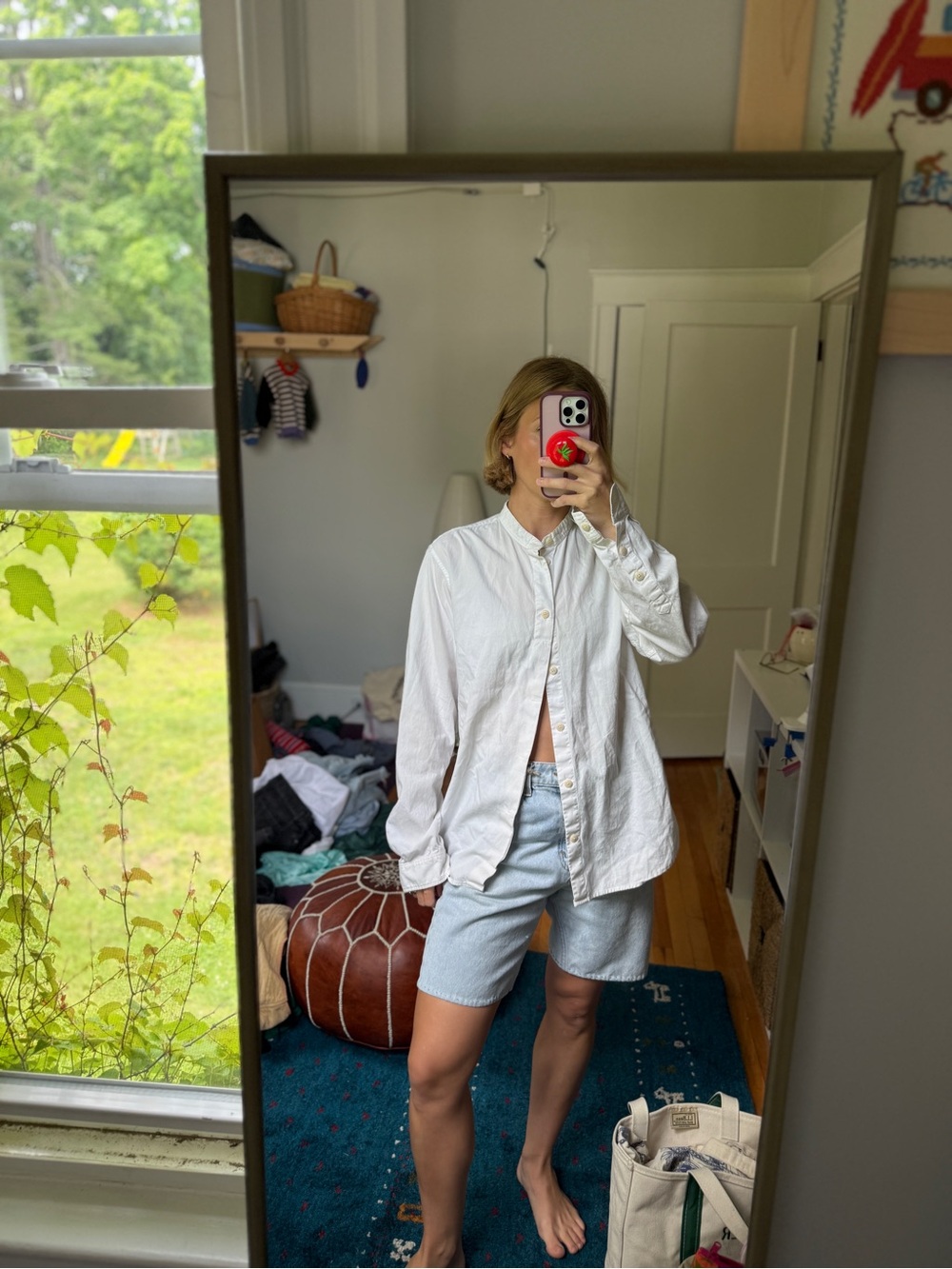 Vintage White Button-Down Shirt